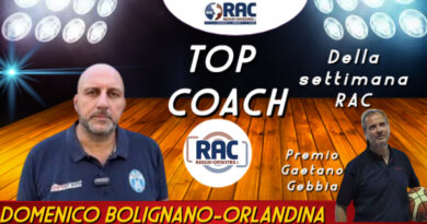 DOMENICO BOLIGNANO TOP COACH RAC DELLA SETTIMANA